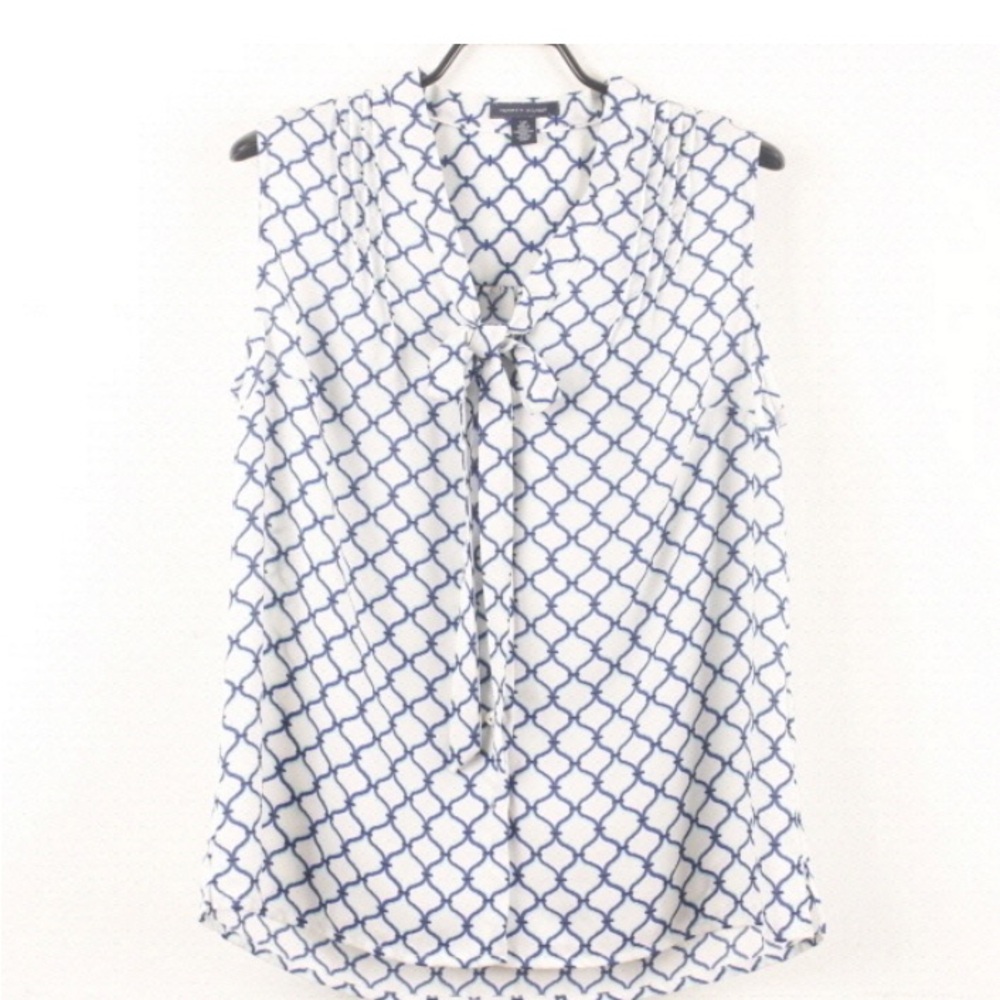 Tommy Hilfiger Sleeveless Blouse With Neck Tie Size S